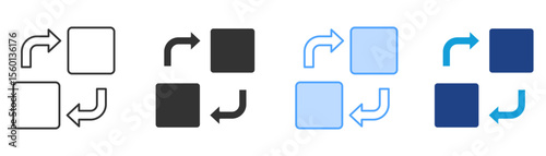 Mode Icon Set Multiple Style Collection