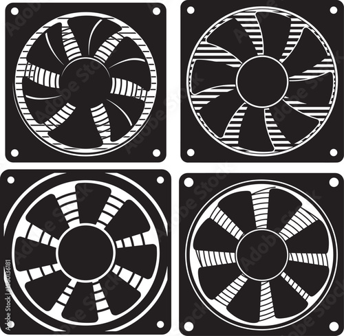 coolinf fan icon silhouette