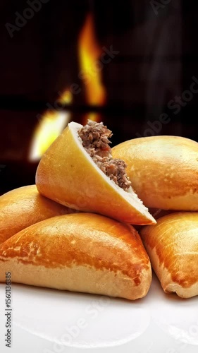 Esfiha, also known as sfihah in Arabic, is a small baked pie originating from the Middle East, especially Syria and Lebanon.