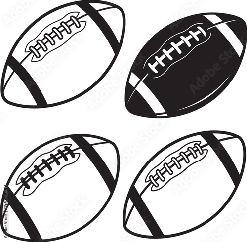 american football icon set