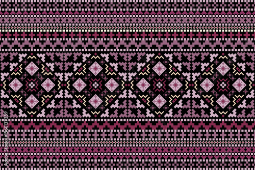 Traditional native patterns in geometric shapes, decorating the entire area.