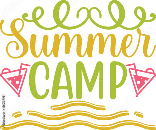 Summer camp, summer svg  design.