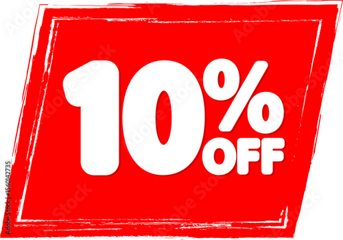 10% off, Sale banner design template, vector 