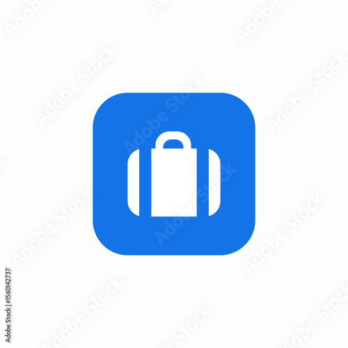 striped trip luggage icon sign vector