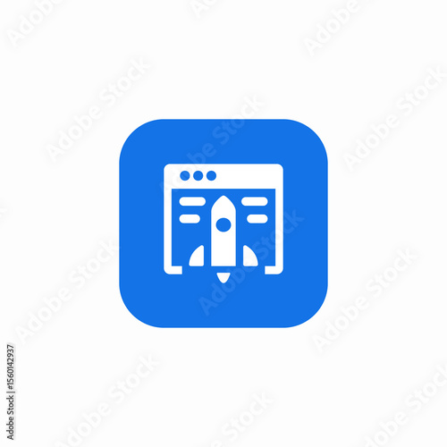website skyrocket icon sign vector