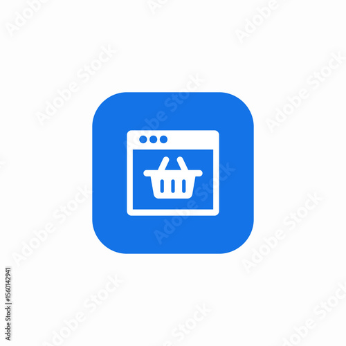 website shopping icon sign vector