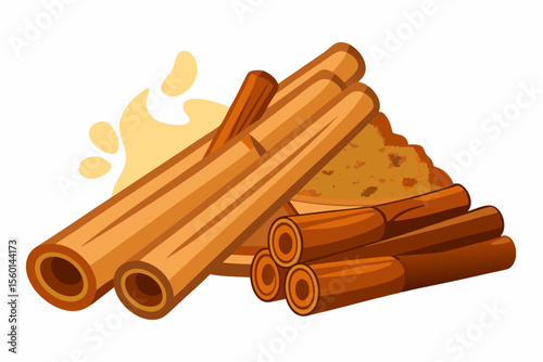 Ideal for food packaging, culinary blogs, natural health products, herbal medicine advertisements, and spice-related branding