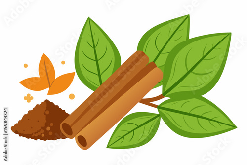 Ideal for food packaging, culinary blogs, natural health products, herbal medicine advertisements, and spice-related branding