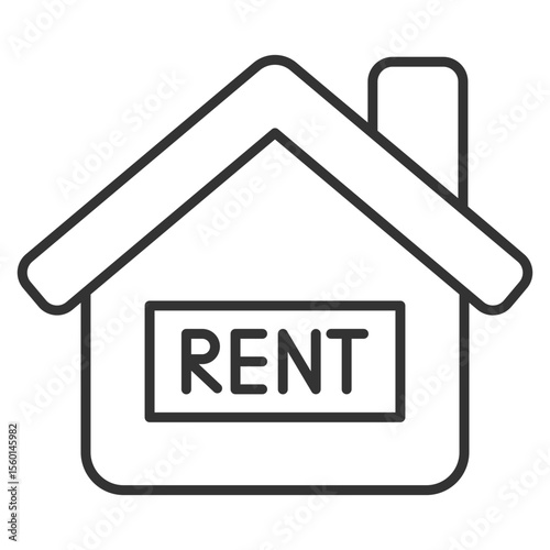 Rental Outline Icon Element For Design