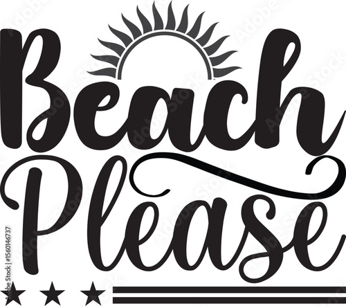 beach please, summer svg design