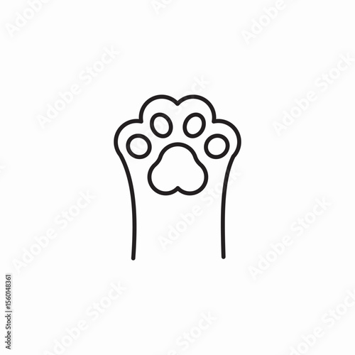 animal paw icon sign vector