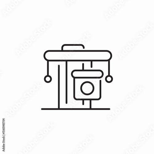 cat tower icon sign vector
