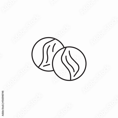 coffee bean icon sign vector