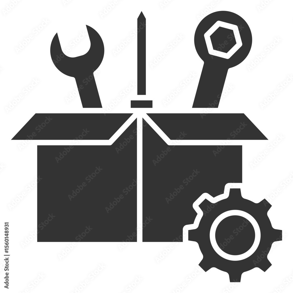 Fototapeta premium Tools Glyph Icon Element For Design