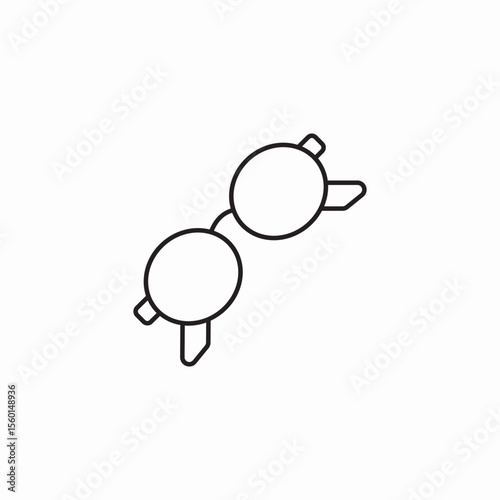 folded glasses icon sign vector