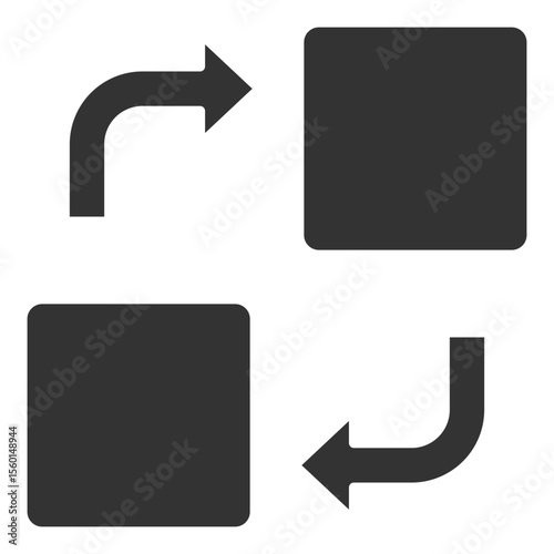 Mode Glyph Icon Element For Design