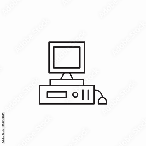 gaming computer icon sign vector