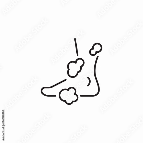 foot care icon sign vector