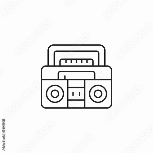 handle stereo player icon sign vector