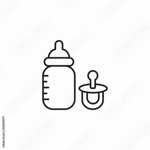 infant bottle pacifier icon sign vector