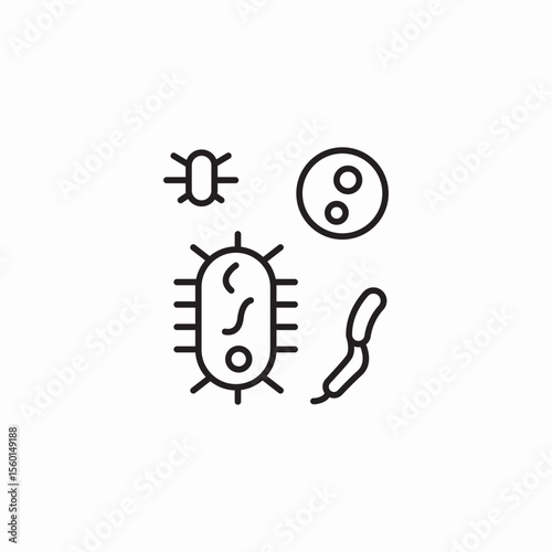 infection microbes icon sign vector