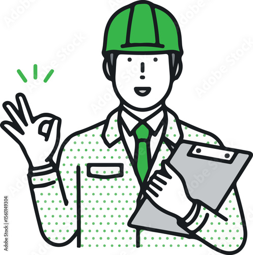 Male workers good pointing