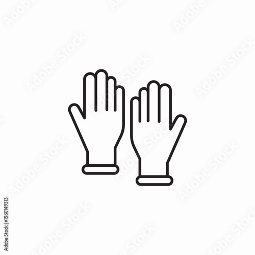 medical gloves icon sign vector