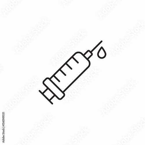 medical needle icon sign vector