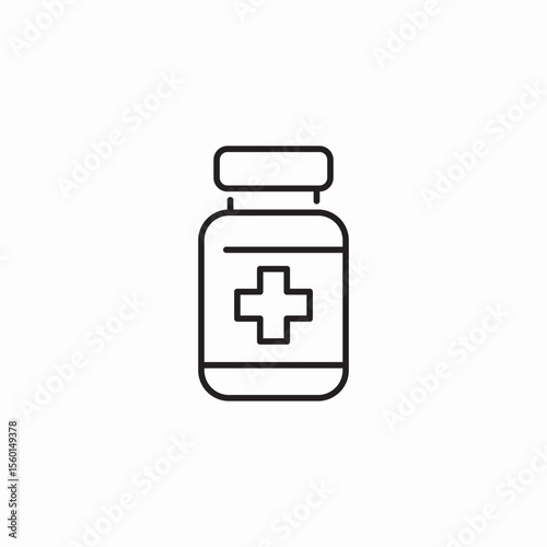 medicine container icon sign vector