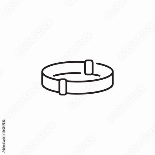 pet collar icon sign vector