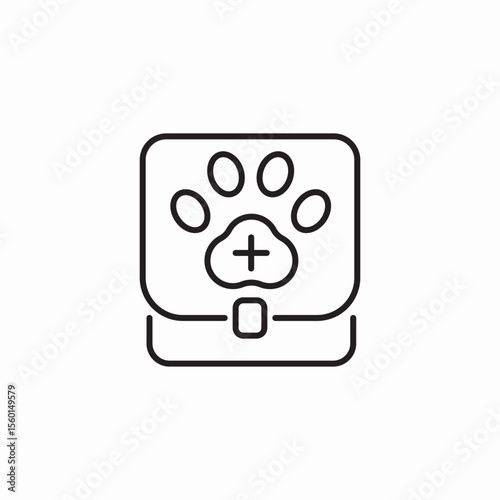 pet medical kit icon sign vector