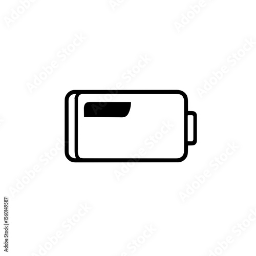 Flat battery icon showing low charge