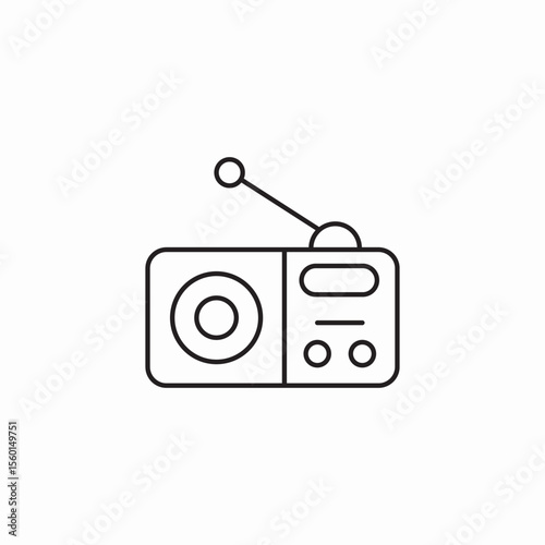 pocket radio icon sign vector