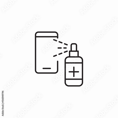screen sanitize icon sign vector
