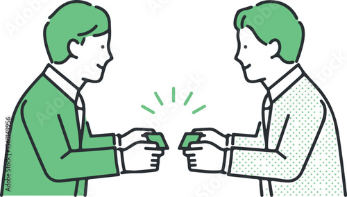 Business man conversation together