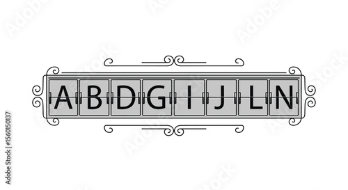 Rotating Display of Characters with Mechanical Flip Board for Time Tables Information