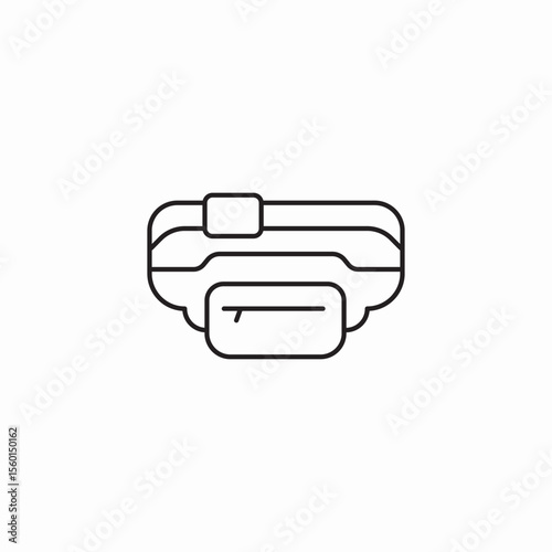 waist bag icon sign vector