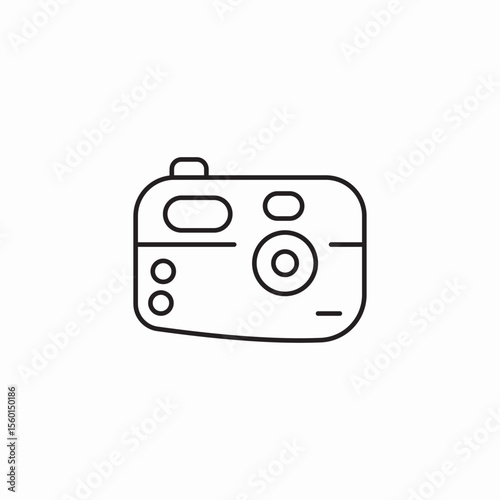 waterproof camera icon sign vector
