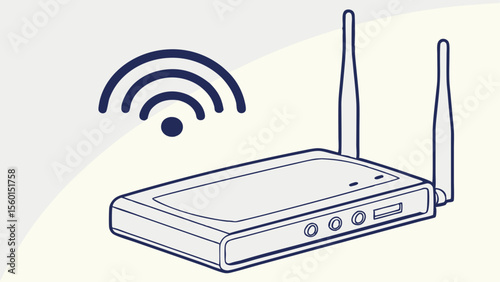 Wireless router connection device for internet access and wifi network signal connectivity solution