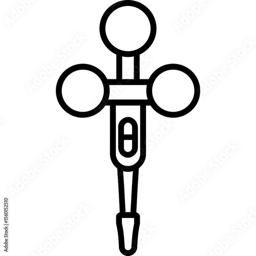 Pet pill dispenser outline icon vector