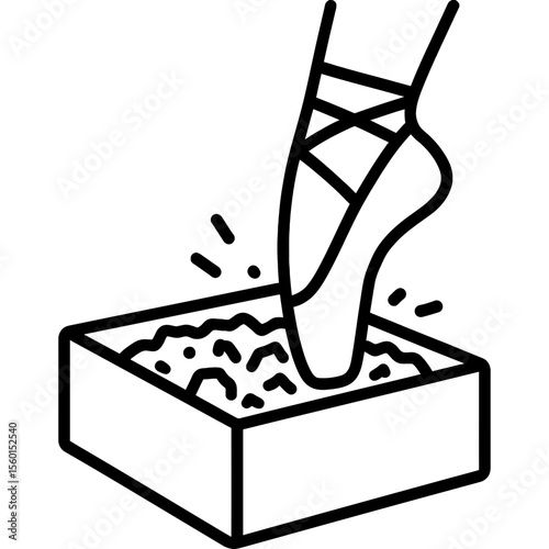 Rosin box outline icon vector