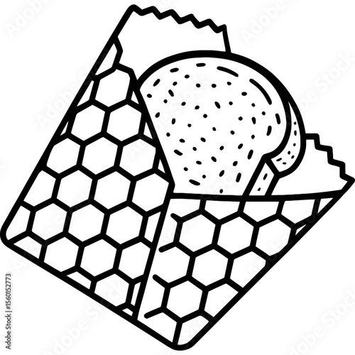 Beeswax food wraps outline icon vector