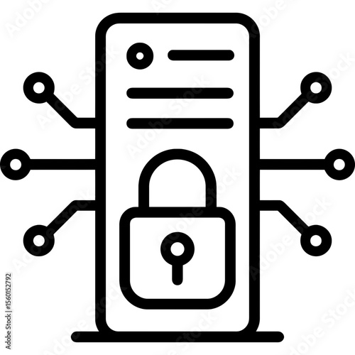 Staking node outline icon vector