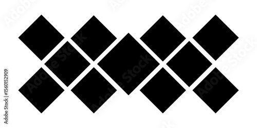 Black grid frame for photo or brand layout with card illustration template. Ideal for moodboard or picture collage in modern presentation style.