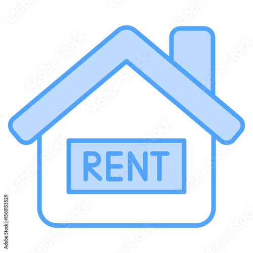 Rental Blue Icon Element For Design