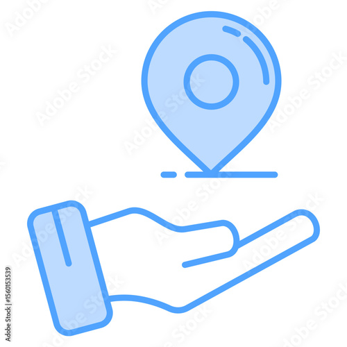 Location Blue Icon Element For Design