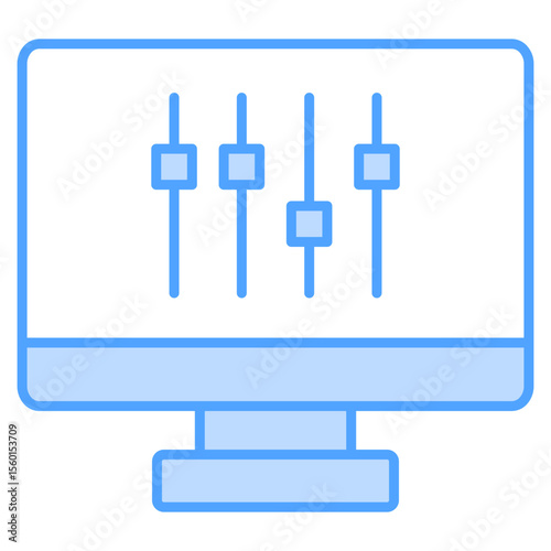 Parameter Blue Icon Element For Design