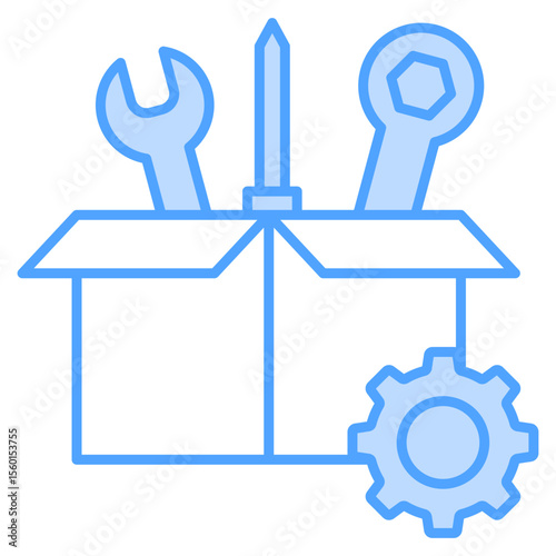 Tools Blue Icon Element For Design