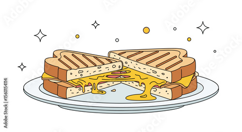 Grilled Cheese Sandwich a Comfort Food Delight A Melted Cheese Heaven For Lunch