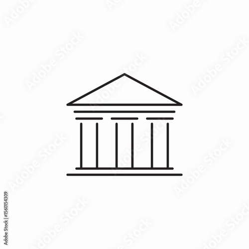 ancient building icon sign vector